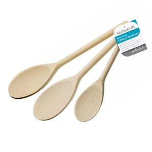 KitchenCraft Set of Three Beech Wood Spoons | KC3PCSPOON