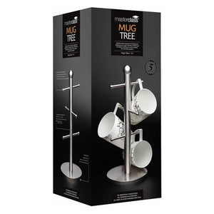 MasterClass Deluxe Stainless Steel Six Hook Mug Tree | MCMUGSS