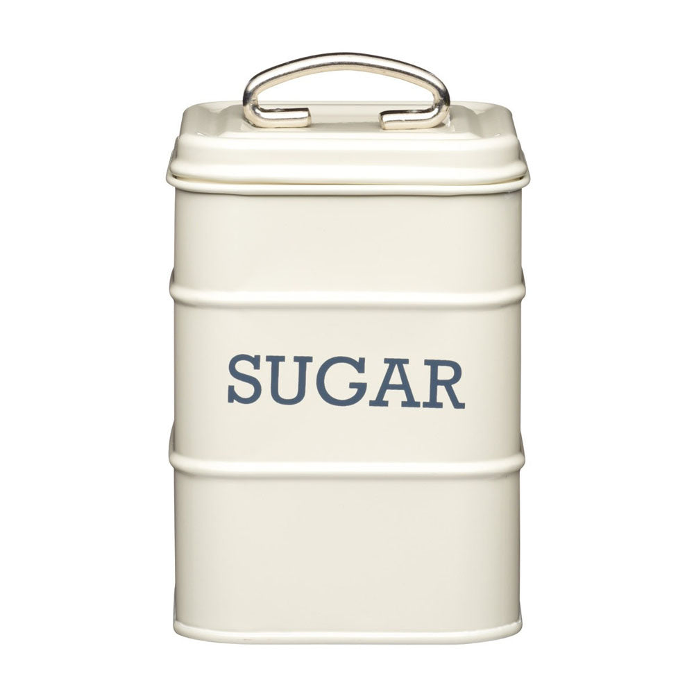 Living Nostalgia Metal Sugar Caddy Tin - Antique Cream | LNSUGARCRE