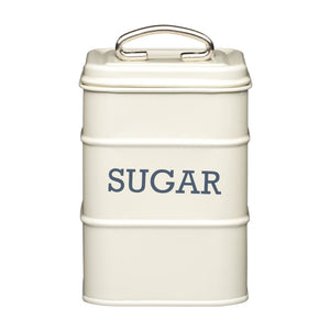 Living Nostalgia Metal Sugar Caddy Tin - Antique Cream | LNSUGARCRE