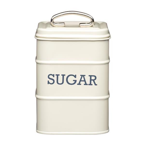 Living Nostalgia Metal Sugar Caddy Tin - Antique Cream | LNSUGARCRE