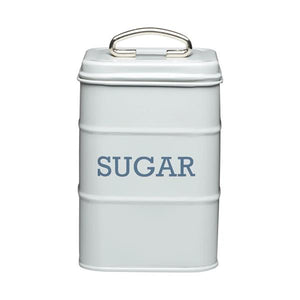 Living Nostalgia Metal Sugar Caddy Tin - French Grey | LNSUGARGRY