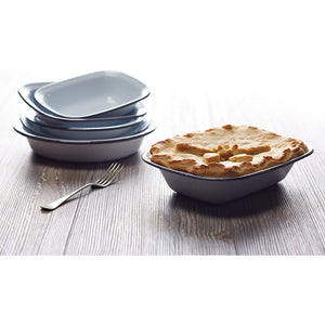 Living Nostalgia Enamel Oblong 22cm Pie Dish | LNENOBPIE22