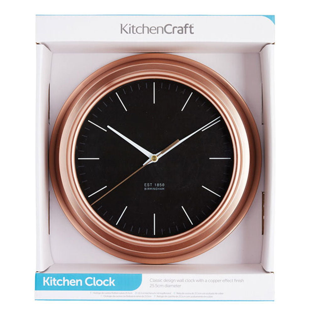 KitchenCraft Copper Effect Clock | KCCLOCKCOP