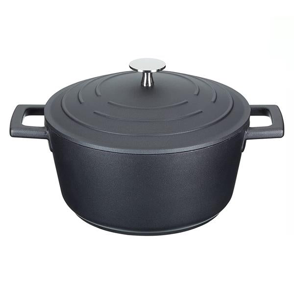 MasterClass Cast Aluminium 2.5 Litre Casserole Dish - Black | MCMCRD20