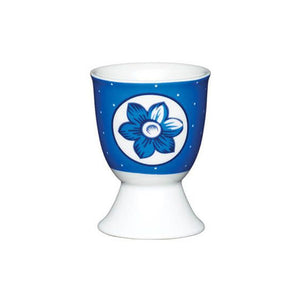 KitchenCraft Porcelain Blue Flower Egg Cup | KCEGGBFLSPOT
