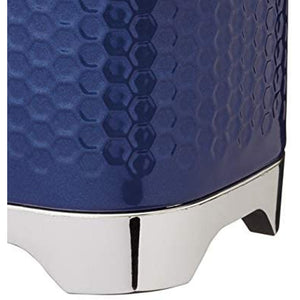 Lovello Retro Coffee Canister with Geometric Textured Finish - Midnight Navy | LOVCOFFEEBLU