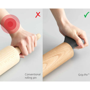 Joseph Joseph Grip-Pin Ergonomic Rolling Pin - Grey | 40108