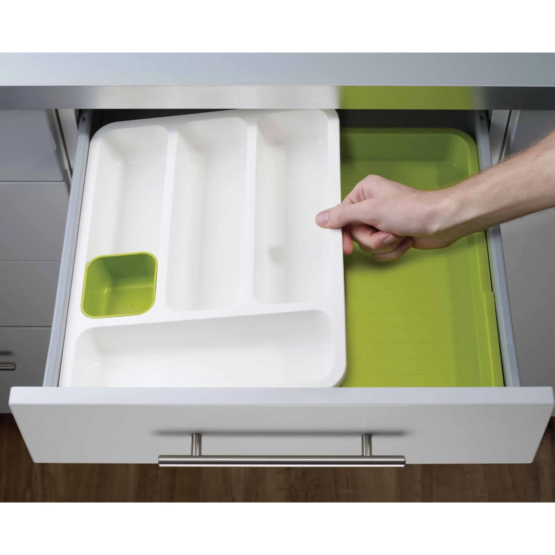 Joseph Joseph DrawerStore Expandable Cutlery Tray - Green / White | 85041