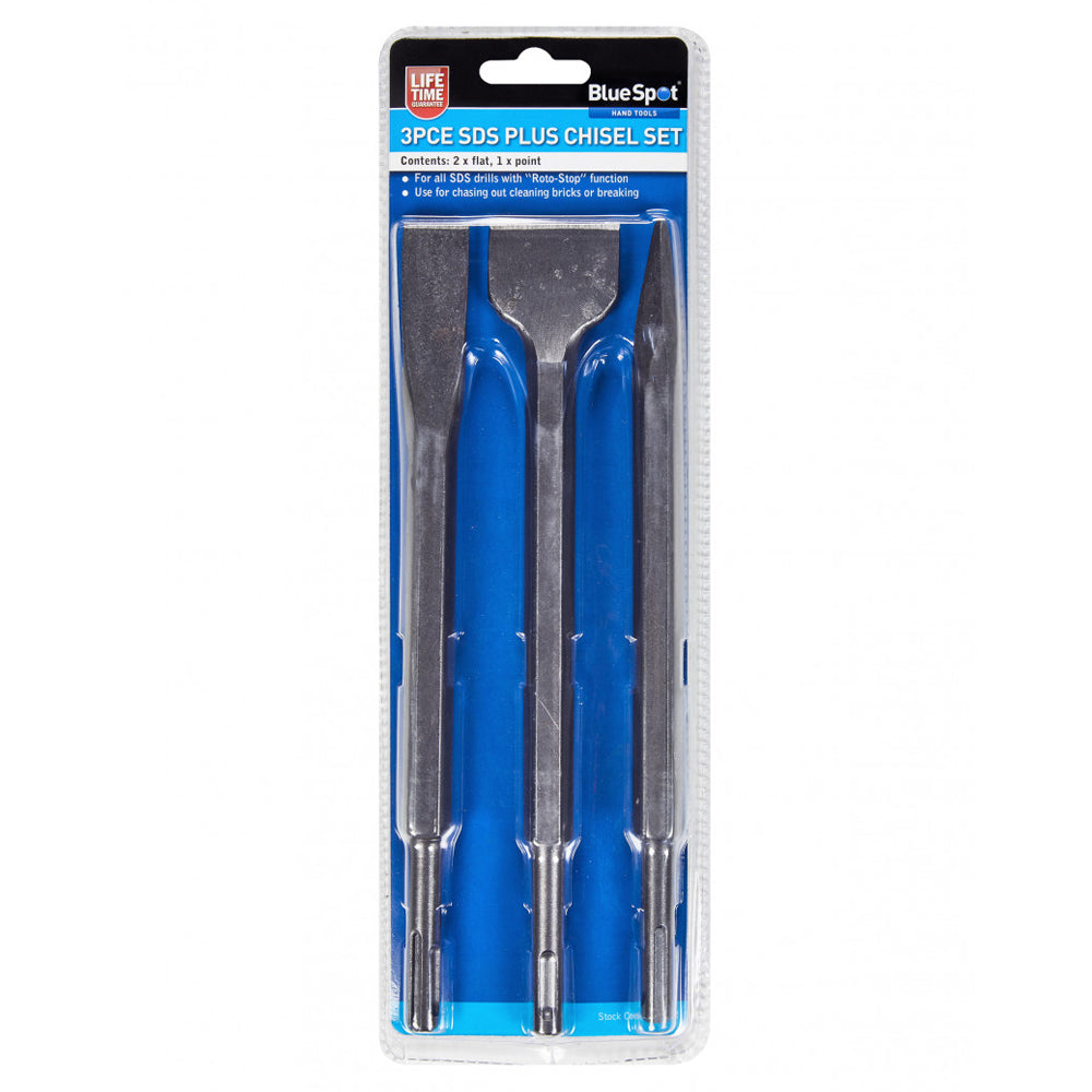 Bluespot SDS Plus Chisel Set 3 Piece | B/S20012