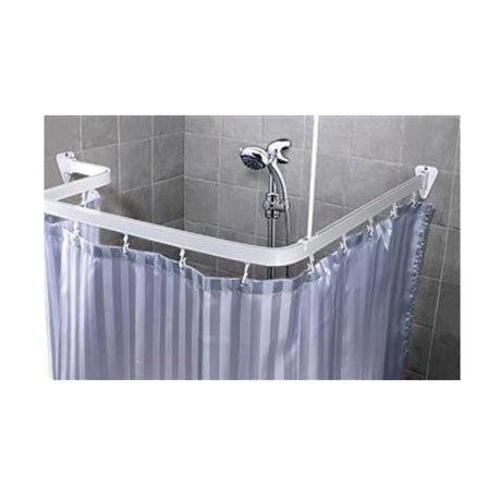 Euroshowers Bendi Shower Curtain Track - White | ES59510