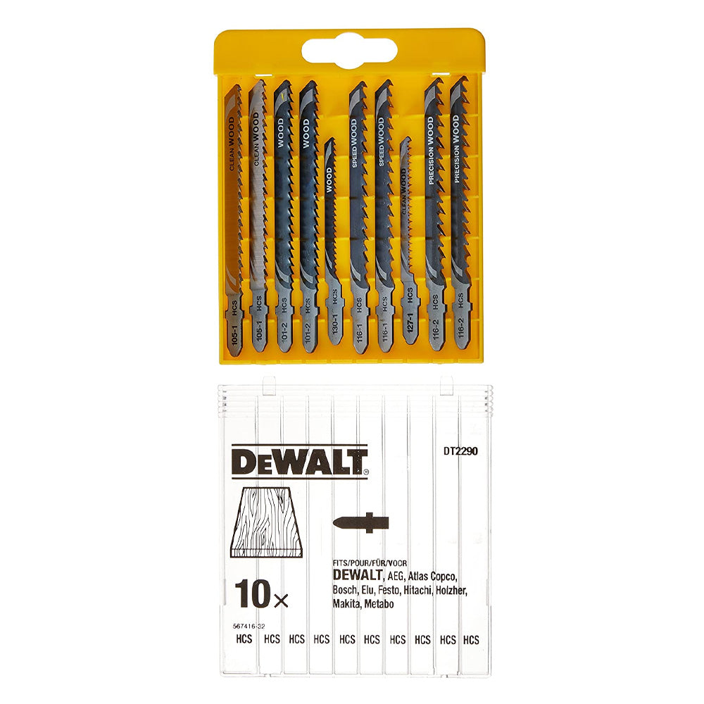 Dewalt HCS Wood Jigsaw Blades Variety Pack of 10 | DEWDT2290