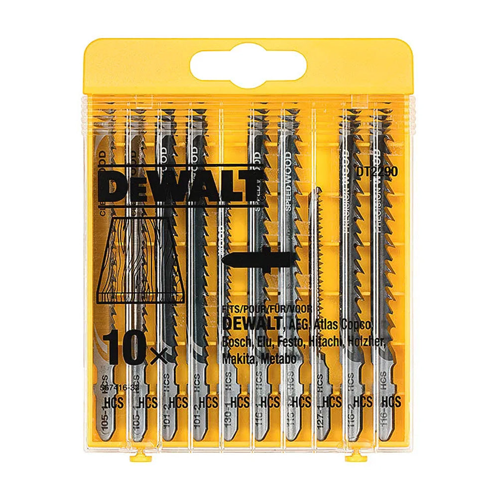 Dewalt HCS Wood Jigsaw Blades Variety Pack of 10 | DEWDT2290