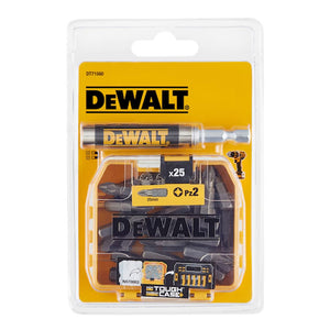 Dewalt DT7156 Torsion Bits PZ2 x 25mm (Tic Tac Box 25) + Holder | DEWDT71560QZ