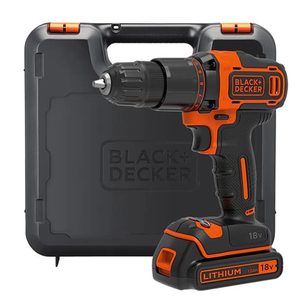 Black & Decker 2 Gear Combi Drill 18V 1 x 1.5Ah Li-ion Battery | B/DBCD700S1K