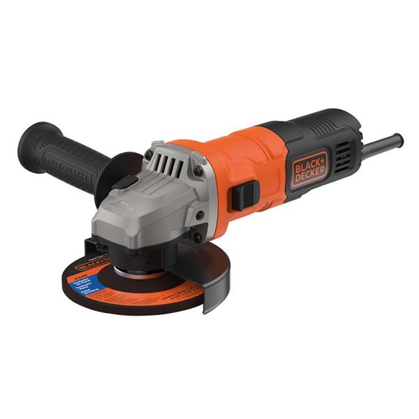 Black and Decker 710W 115mm Mini Angle Grinder & 5 Cutting Discs | B/DBEG010A5