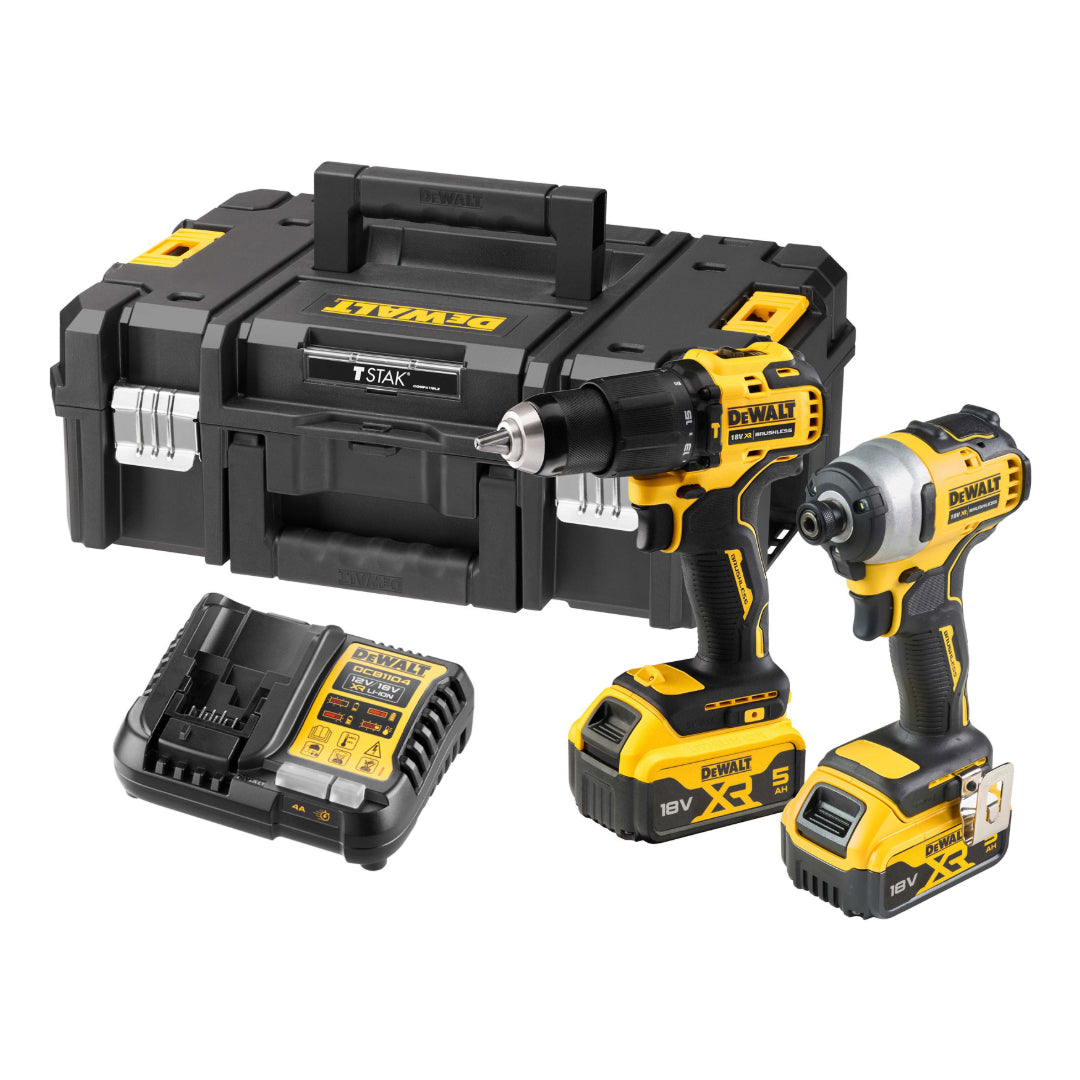 Dewalt  XR Brushless Twin Pack Drill / Impact Driver 18V 2 X 5.0Ah Li-Ion DCK2062P2T Dck2062P2T | XMS24DEWPACK