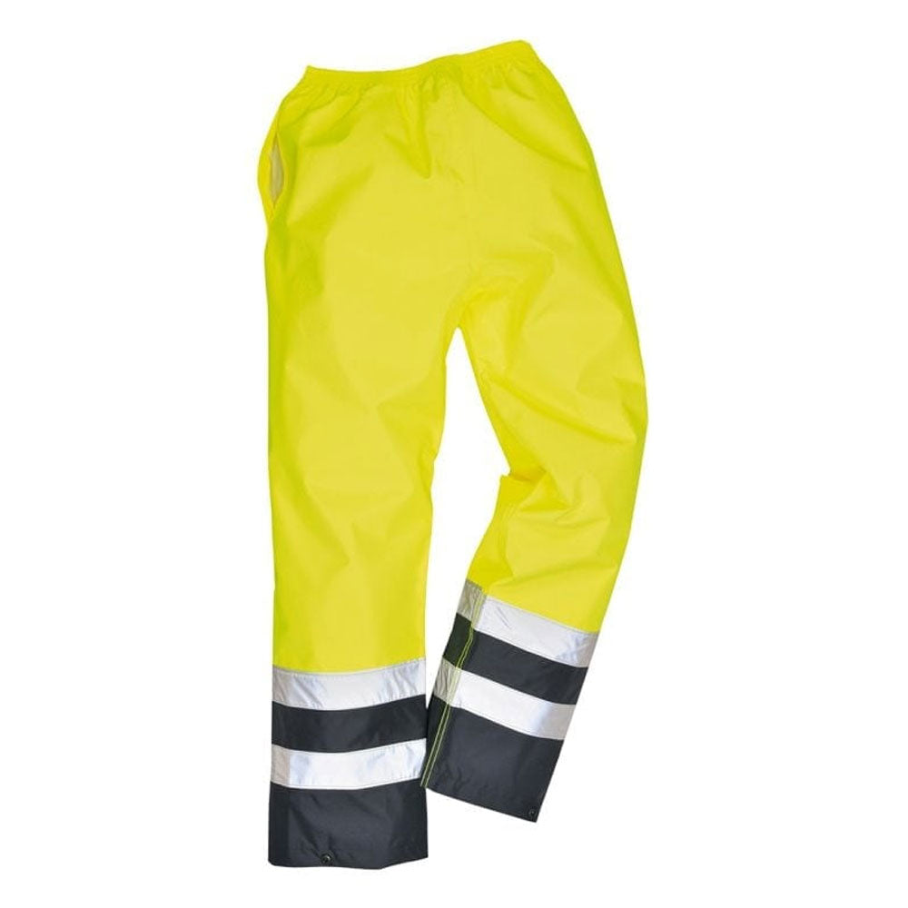 Portwest Hi-Vis Two Tone Traffic Rain Trousers - Yellow