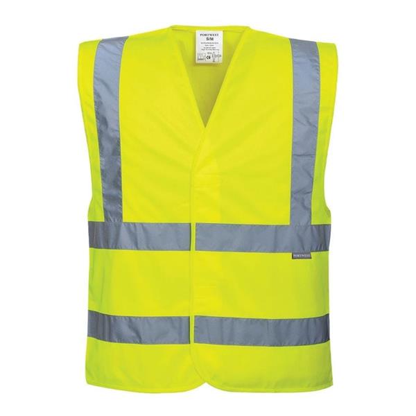 Portwest  Hi-Vis Two Band & Brace Vest - Yellow - S/M | C470YERS/M