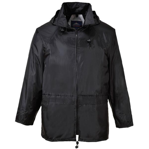 Portwest Classic Rain Jacket - Black - Large | S440BKRL