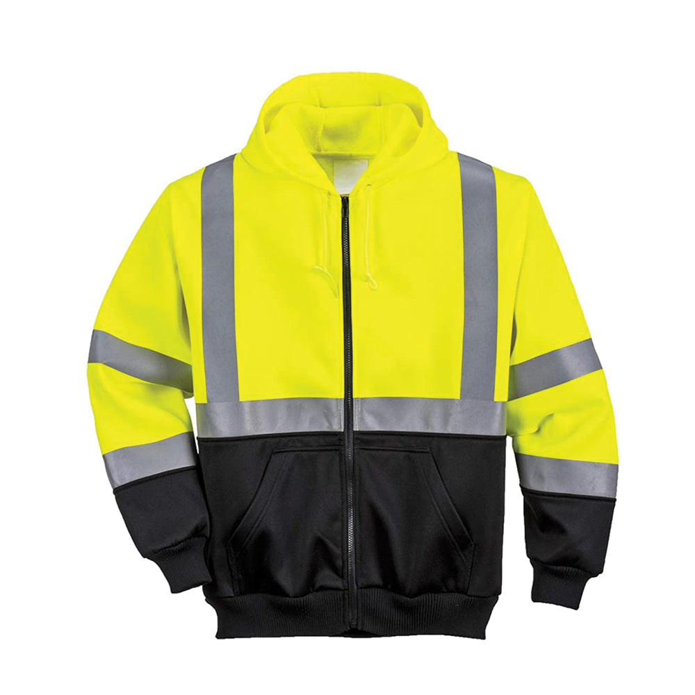 Portwest Hi-Vis Zip Front Hoodie - Yellow