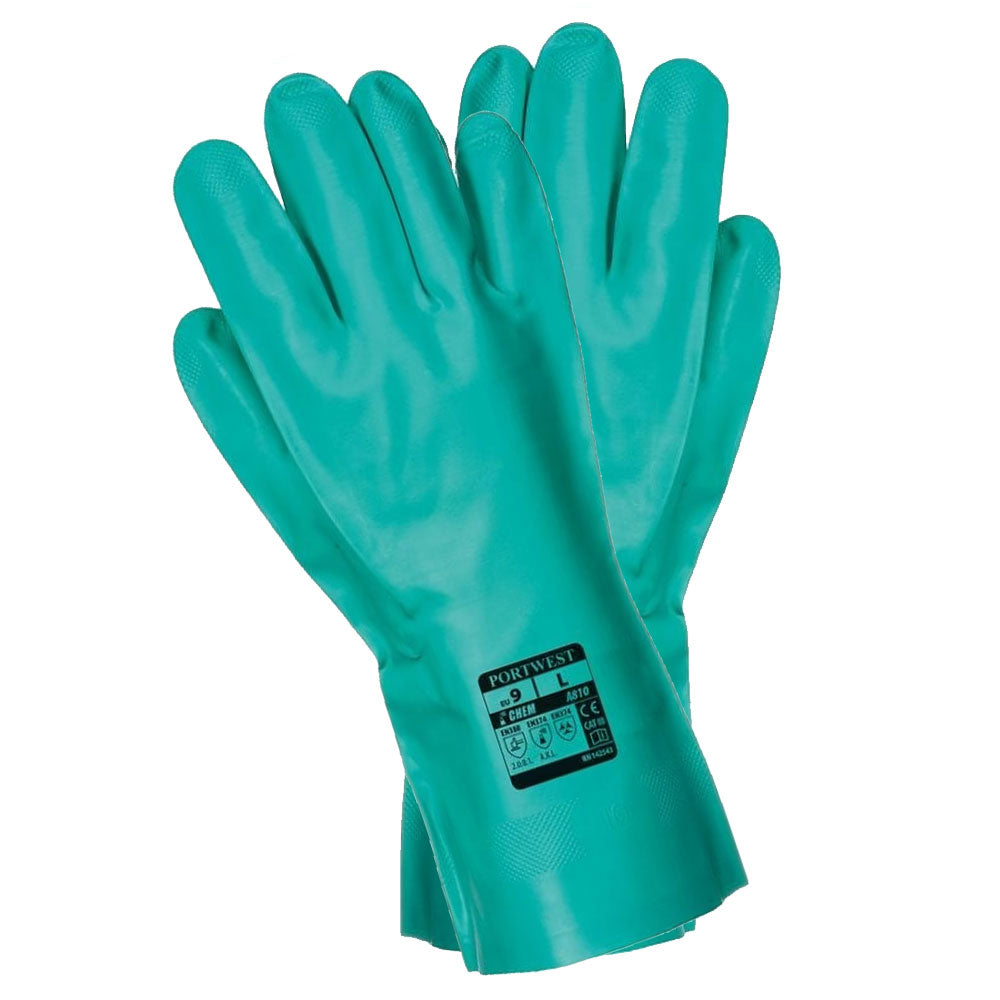 Portwest Nitrosafe Chemical Gauntlet Glove - Green