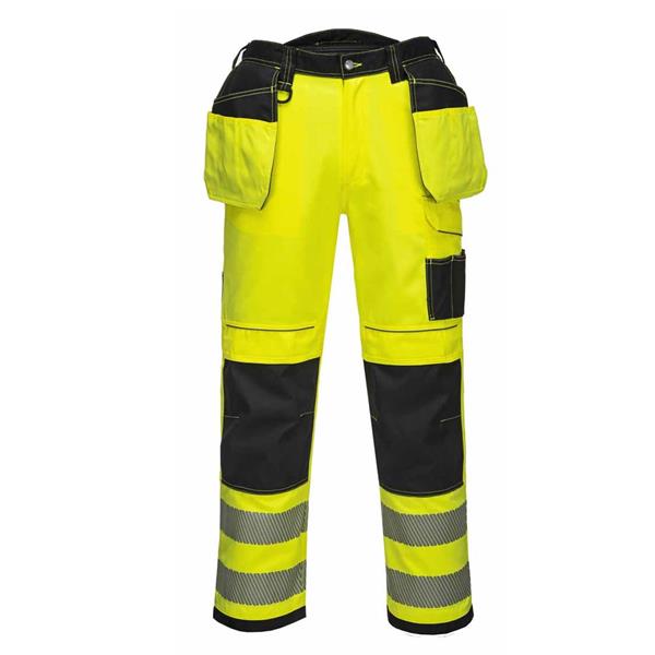 Portwest PW3 Hi-Vis Holster Pocket Work Trouser - Yellow