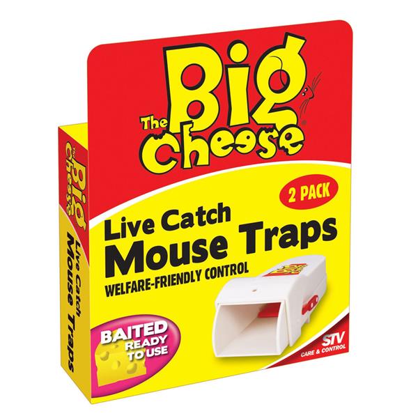 Big Cheese Live Catch Mouse Trap Twin Pack | STV155
