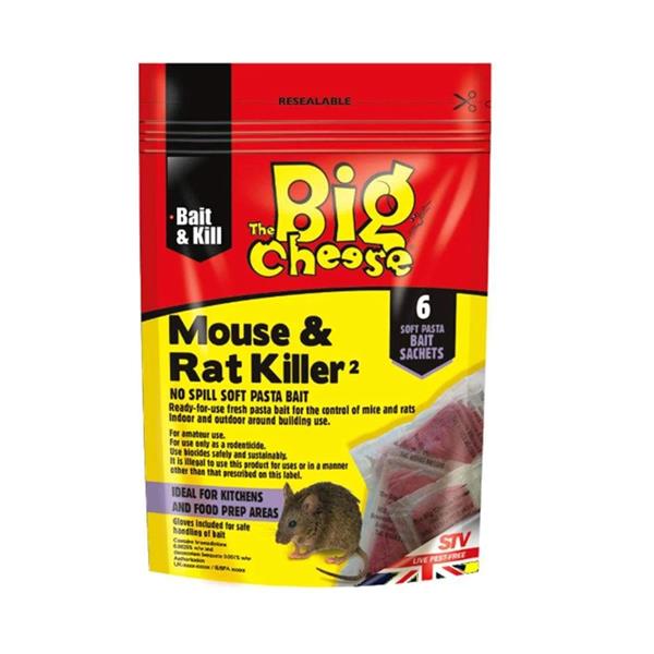 Big Cheese Mouse & Rat Killer Bait Pasta Sachets 6 Pack | STV222