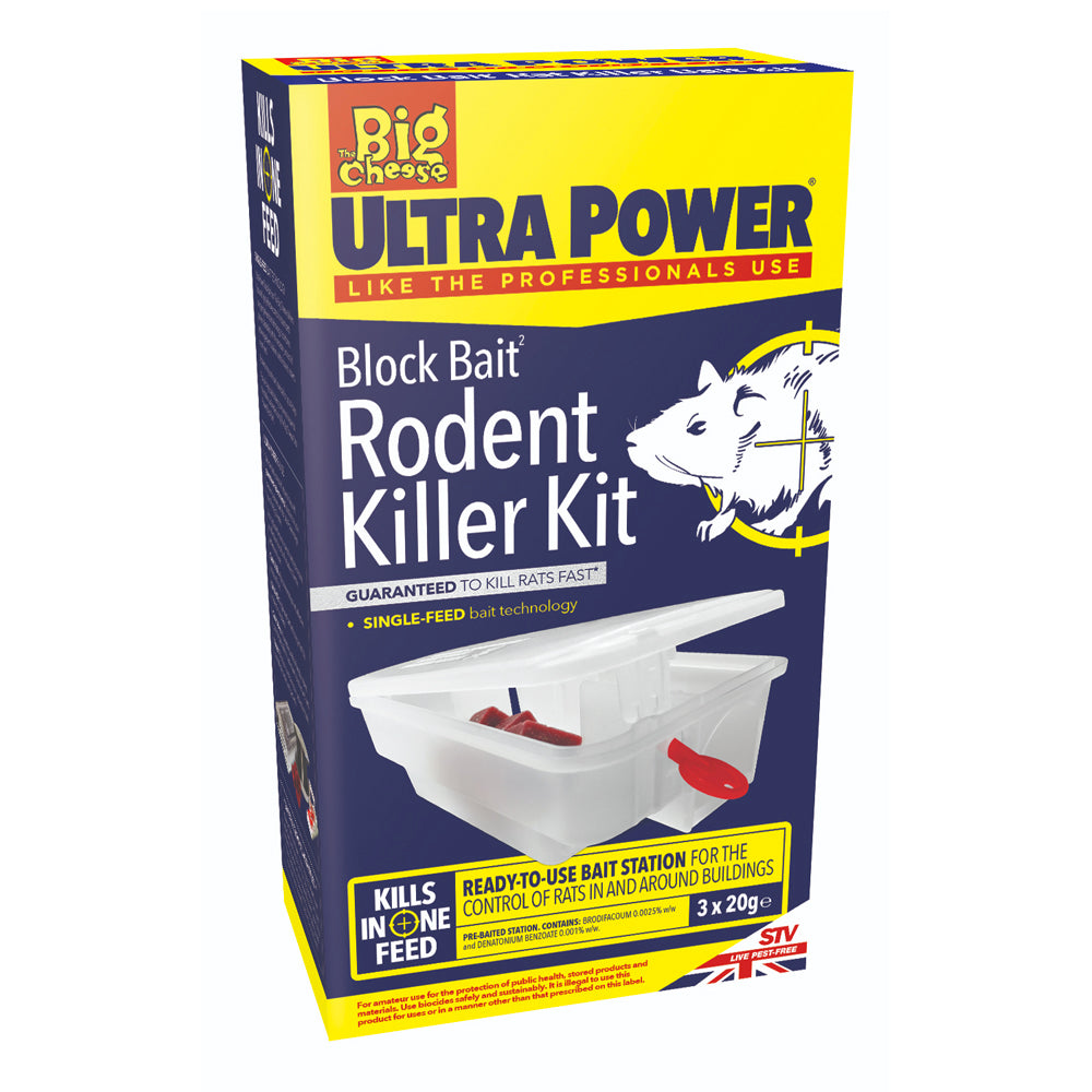 The Big Cheese Ultra Power Block Bait Mouse Killer Kit | STV565