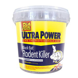 The Big Cheese Ultra Power Block Bait Rodent Killer Mouse & Rat Bait 15 x 20g | STV568