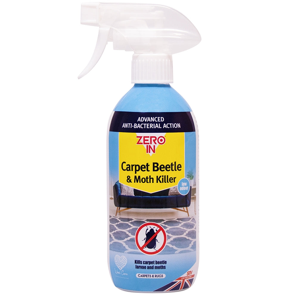 Zero In Carpet Beetle & Moth Killer 500ml RTU Spray - Kills On Contact | ZER979