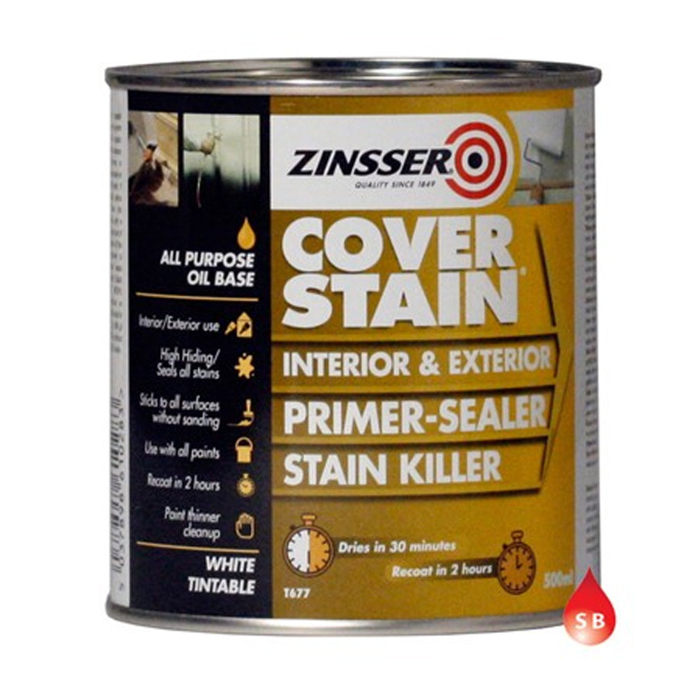 Zinsser Cover Stain Primer Sealer 500ml - White | ZN610283
