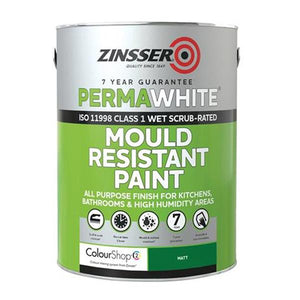 Zinsser Perma White Mould Resistant Paint Interior 1 Litre - Matt White | ZN610399