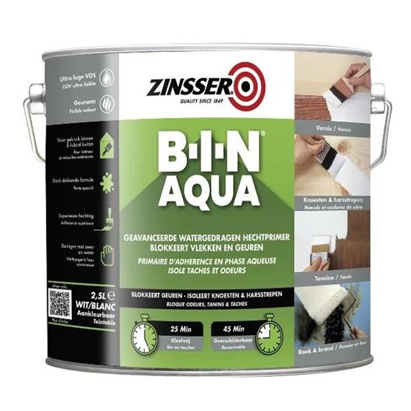 Zinsser BIN Aqua Primer Water Based 2.5 Litre | ZN615028