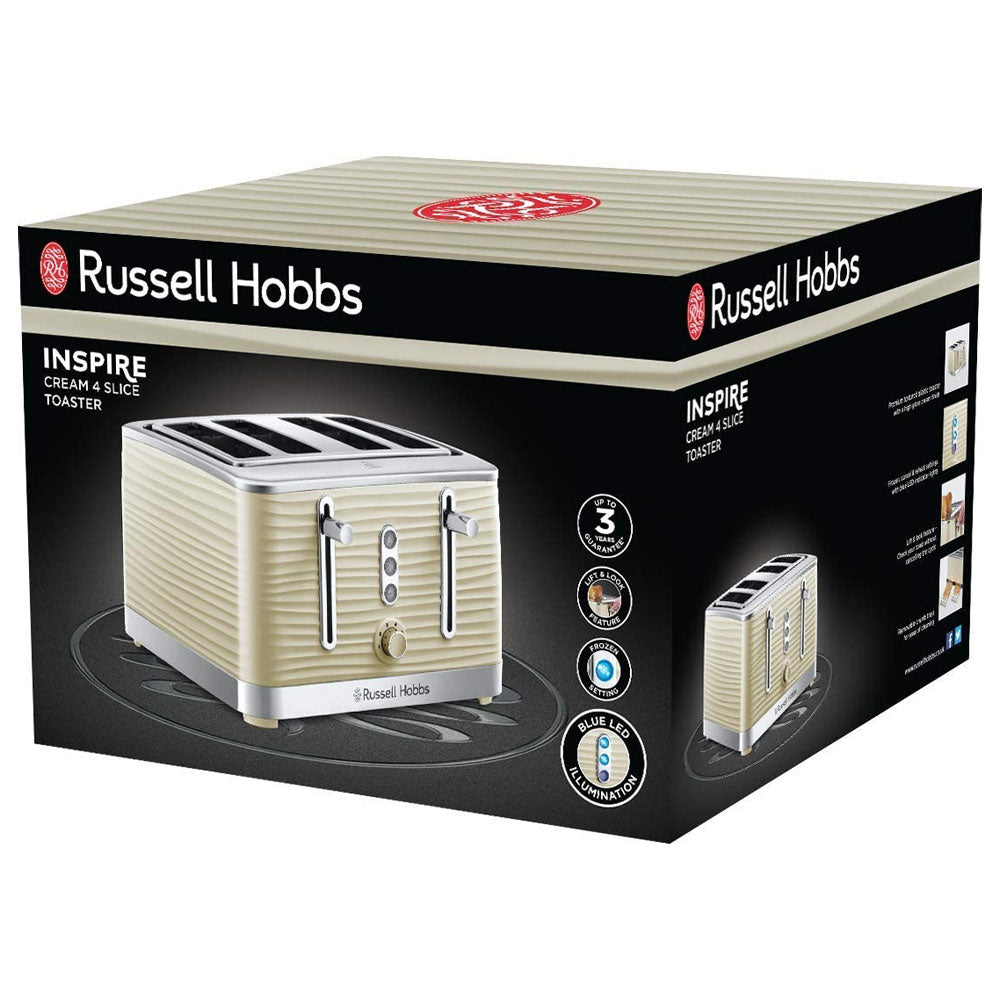 Russell Hobbs Inspire 4 Slice Toaster - Cream | 24384