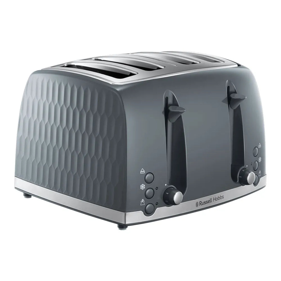 Russell Hobbs Honeycomb 4 Slice Toaster - Grey | 26073