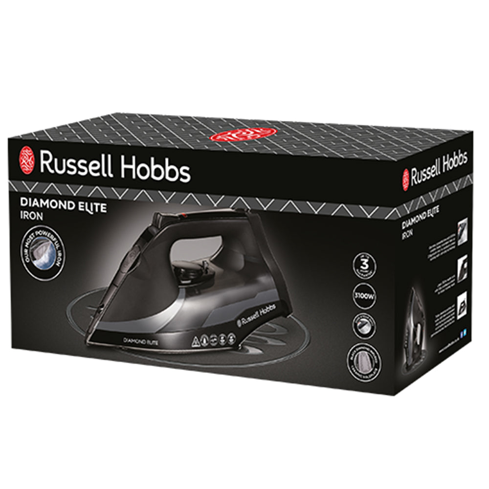 Russell Hobbs 3100W Diamond Elite Steam Iron - Black | 27000