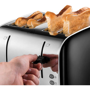 Russell Hobbs 4 Slice Toaster - Black / Stainless Steel | 28360