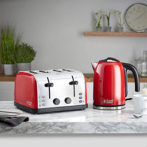 Russell Hobbs 4 Slice Toaster - Red | 28362