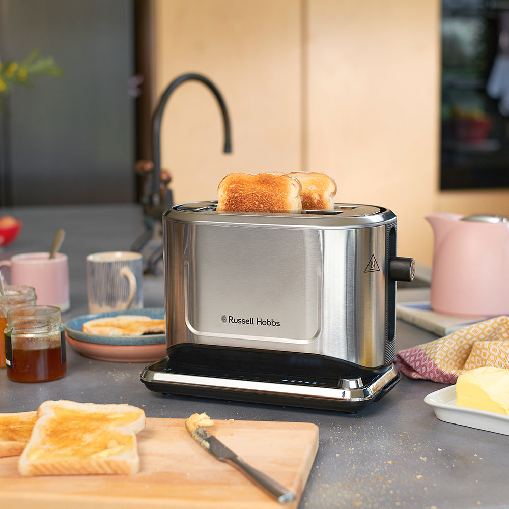 Russell Hobbs Attentiv 2 Slice Toaster - Brushed Stainless Steel | 26210