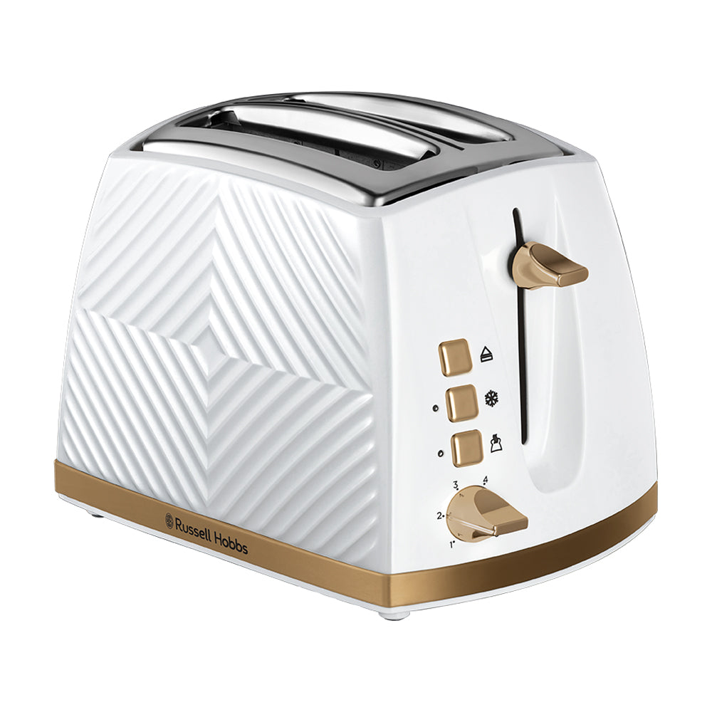 Russell Hobbs Groove 2 Slice Toaster - White | 26391