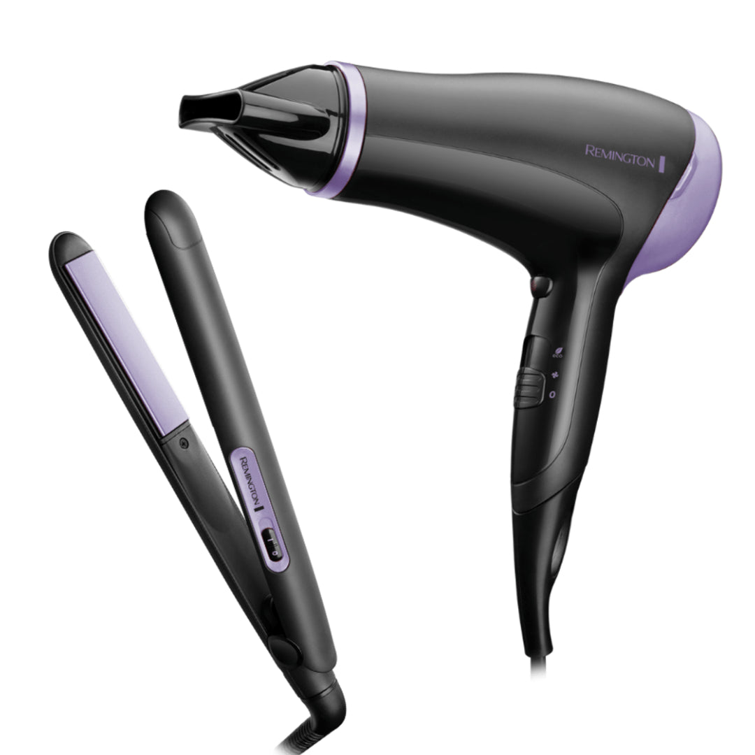 Remington Style Essentials Hair Dryer and Straightener Gift Set | D3016GP