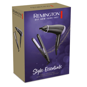 Remington Style Essentials Hair Dryer and Straightener Gift Set | D3016GP