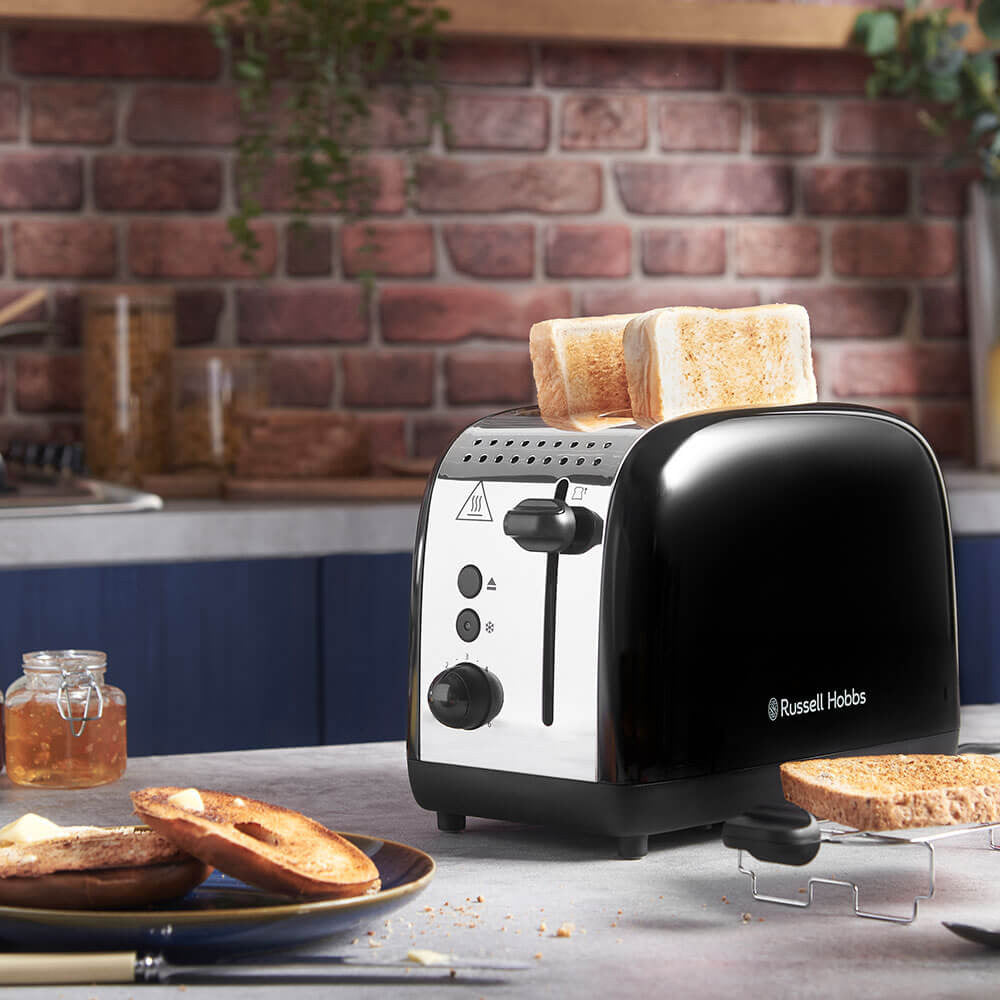 Russell Hobbs 2 Slice Toaster - Black / Stainless Steel | 26550