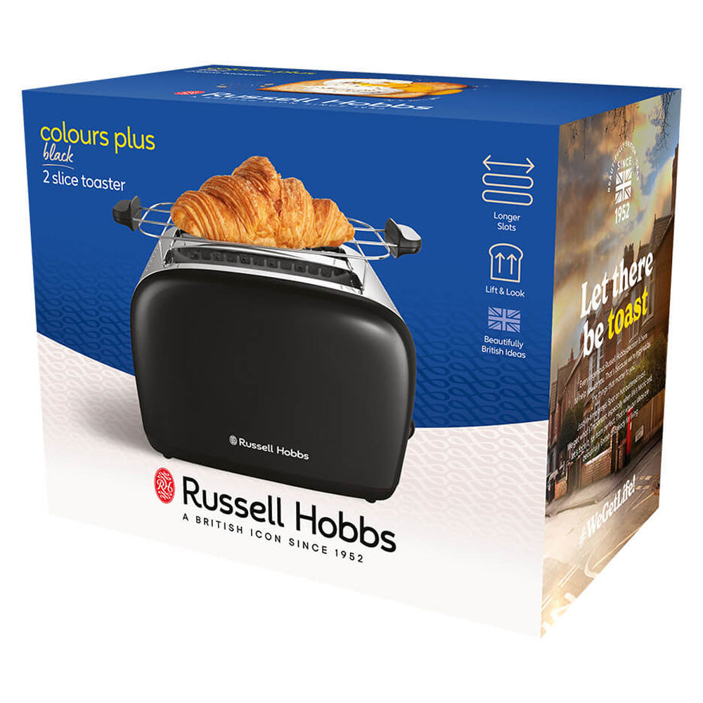 Russell Hobbs 2 Slice Toaster - Black / Stainless Steel | 26550