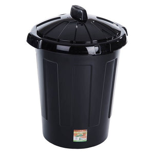 Wham Eden Black Plastic Bin - 80 Litre