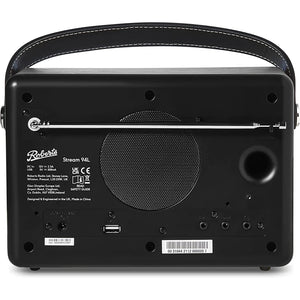 Roberts Stream 94L DAB+/DAB/FM/Internet Radio With Bluetooth - Black and Natural Wood | STREAM94LNW