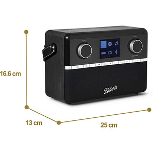 Roberts Stream 94L DAB+/DAB/FM/Internet Radio With Bluetooth - Black and Natural Wood | STREAM94LNW