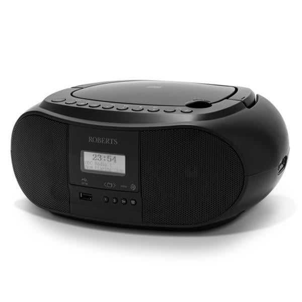 Roberts Boombox Radio with CD Player - Black | ZOOMBOX4BK